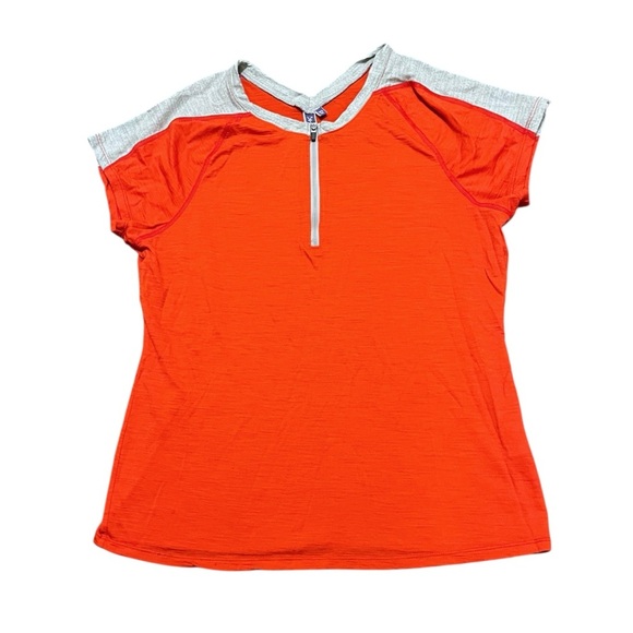 Ibex Merino Wool Quarter Zip Short Sleeve Top - Picture 1 of 7